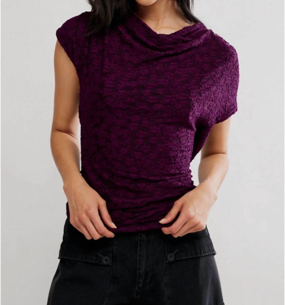 NEW FREE PEOPLE aura top in italian plum